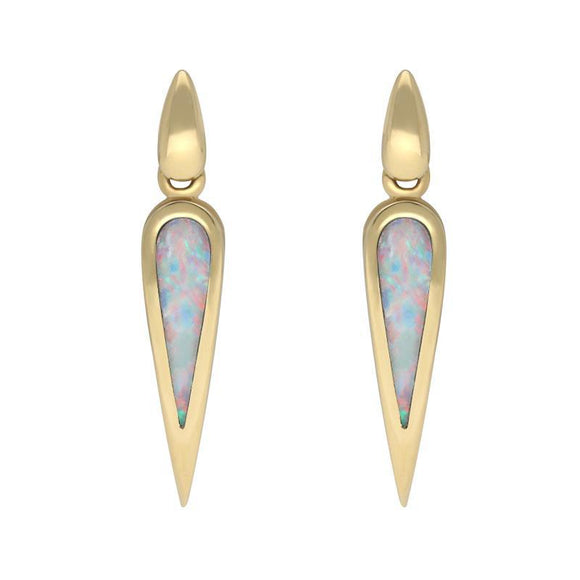 00070808 18ct Yellow Gold Opal Toscana Pear Drop Earrings E1123