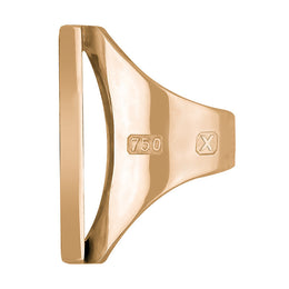 18ct Rose Gold Blue John Hallmark Large Square Ring