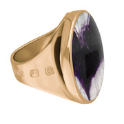18ct Rose Gold Blue John Hallmark Medium Round Ring