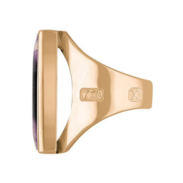 18ct Rose Gold Blue John Hallmark Medium Square Ring