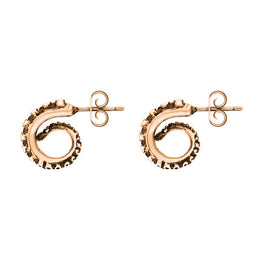 18ct Rose Gold Tentacle Curl Stud Earrings