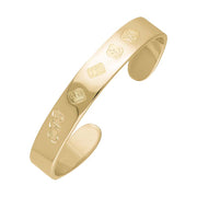 18ct Yellow Gold Hallmark Cuff Bangle, B022_FH