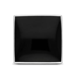 18ct White Gold Whitby Jet Large Square Ring, R605_3
