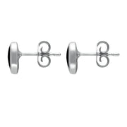18ct White Gold Whitby Jet Dinky Teardrop Stud Earrings E768