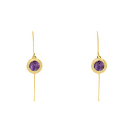 18ct Yellow Gold Blue John Star Disc Drop Earrings, E1371.