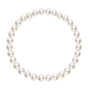 6-6.5mm White Pearl Stretch Bracelet, B1183.