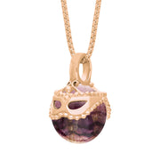 9ct Rose Gold Blue John Zodiac Gemini 10mm Bead Pendant, P3622.