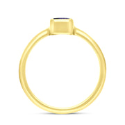 9ct Yellow Gold Blue John Slim Oblong Ring