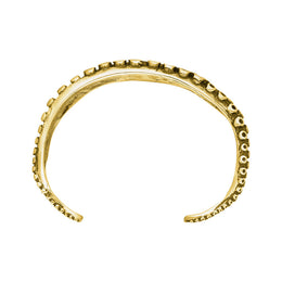 9ct Yellow Gold Whitby Jet Tentacle Bangle