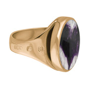 9ct Rose Gold Blue John Hallmark Small Round Ring