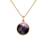 9ct Rose Gold Blue John Zodiac Aries Round Necklace, P3600._2