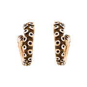 9ct Rose Gold Tentacle Curl Stud Earrings, E2461