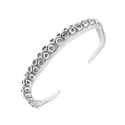 9ct White Gold Octopus Tentacle Torc Bangle, B1150