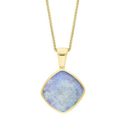 9ct Yellow Gold Opal Pendant Necklace