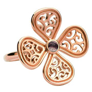 9ct Rose Gold Blue John Flore Four Petal Filigree Ring R807