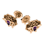 Rose Gold Blue John Sheep Chain Link Cufflinks, CL548.