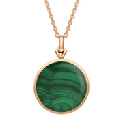 9ct Rose Gold Malachite Flore Filigree Necklace P2339C_2