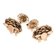 9ct Rose Gold Sheep Chain Link Cufflinks, CL550.