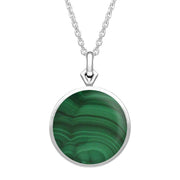 9ct White Gold Malachite Flore Filigree Necklace P2339C_2