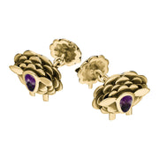 9ct Yellow Gold Blue John Sheep Chain Link Cufflinks, CL548.