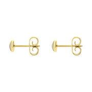 9ct Yellow Gold Coquina 4mm Classic Small Round Stud Earrings, E001.