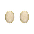 9ct Yellow Gold Coquina 7 x 5mm Classic Small Oval Stud Earrings, E005.