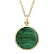 9ct Yellow Gold Malachite Flore Filigree Necklace P2339C_2