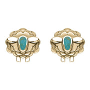 9ct Yellow Gold Turquoise John Sheep Two Piece Set, S205