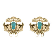 9ct Yellow Gold Turquoise John Sheep Two Piece Set, S205
