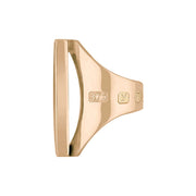 9ct Rose Gold Whitby Jet King's Coronation Hallmark Large Oblong Ring R064 CFH9ct Rose Gold Whitby Jet King's Coronation Hallmark Large Oblong Ring R064 CFH