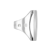 9ct White Gold Blue John King's Coronation Hallmark Large Oblong Ring R064 CFH