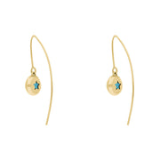 9ct_Yellow_Gold _Turquoise_Star _Disc_Drop _Earrings_E1371_1