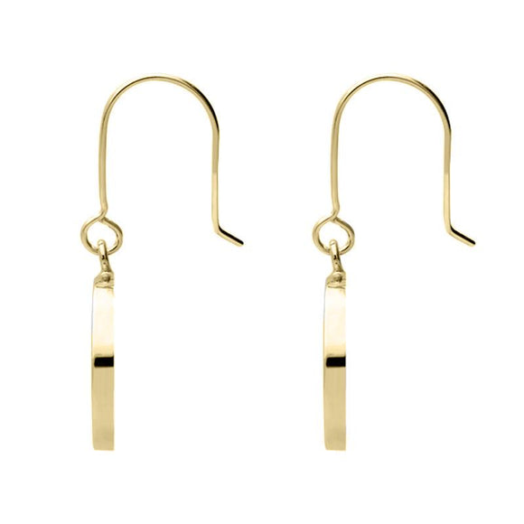 9ct Yellow Gold Amber Round Tree Drop Earrings E2429