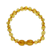 Baltic Amber Small Light Beaded Baby Teething Bracelet. B1115
