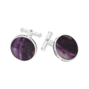 Blue John Shrovetide Engraved Limited Edition Cufflinks. CL467.