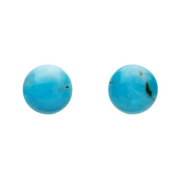 Yellow Gold Turquoise 5mm Ball Stud Earrings E1343