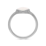 Sterling Silver Mother of Pearl Cushion Ring, R406.