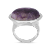 Sterling Silver Blue John Wide Oval Flow Ring, R839.