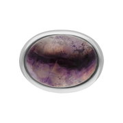 Sterling Silver Blue John Wide Oval Flow Ring, R839.