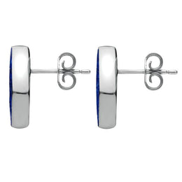 C W Sellors Sterling Silver Lapis Lazuli Diamond Shaped Stud Earrings, E282.
