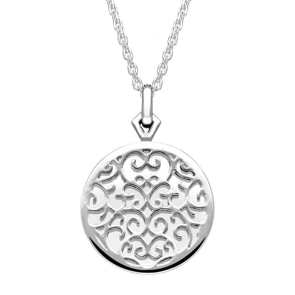 Sterling Silver Bauxite Flore Filigree Necklace P2339C