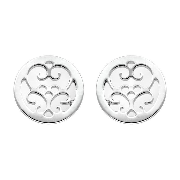 Sterling Silver Bauxite Flore Filigree Stud Earrings, E1782