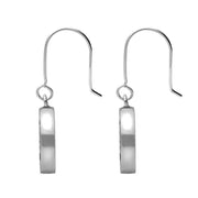 Sterling Silver Bauxite Round Large Tree of Life Leaves Drop Earrings, E2427