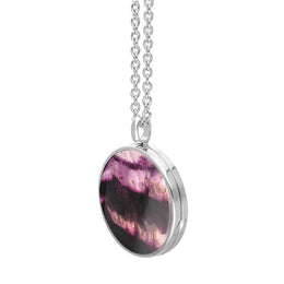 Sterling Silver Blue John Large Round Locket, P3551C_2