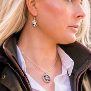 Sterling Silver Blue John Large Round Tree of Life Two Piece Set, S063.