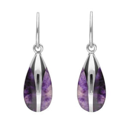 Sterling Silver Blue John Pear Drop Two Piece Set P2714 and E2016