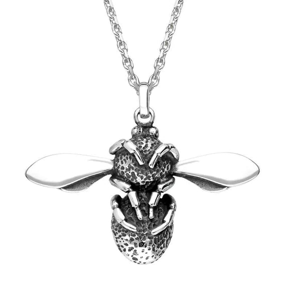 Sterling Silver Blue John Stone Set Body Bee Necklace