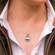 Sterling Silver Chatsworth House Blue John House Style Necklace, P1916.