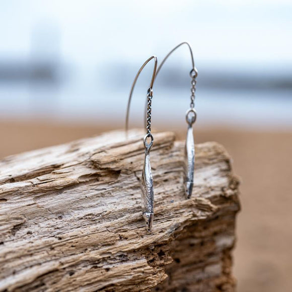 Sterling Silver Emma Stothard Silver Darling Single Drop Hook Earrings, E2580.