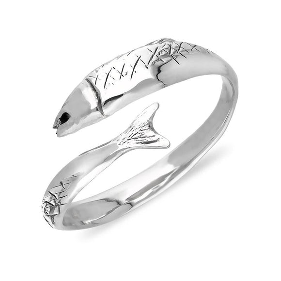 Sterling Silver Emma Stothard Silver Darling Slim Crossover Ring, R1235.